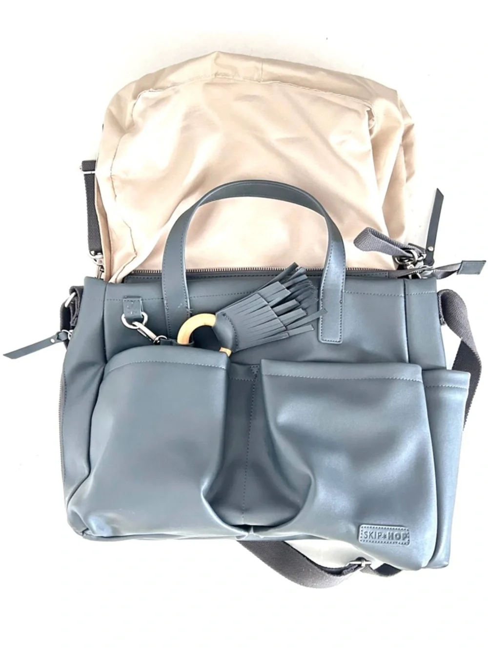 Skip Hop | Greenwich Simply Chic Diaper Bag Smoke Tote Changing Bag